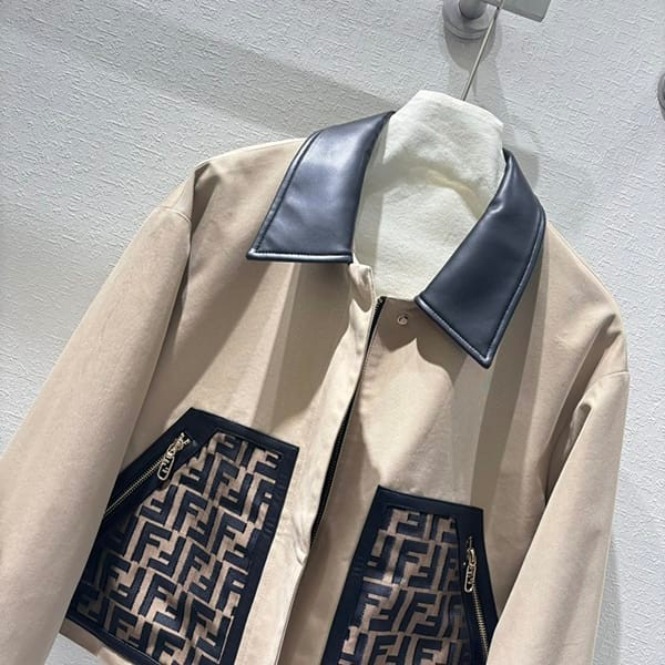 ギフトに最適フェンディ ブルゾン ベージュウール ジャケット コピー feg97235